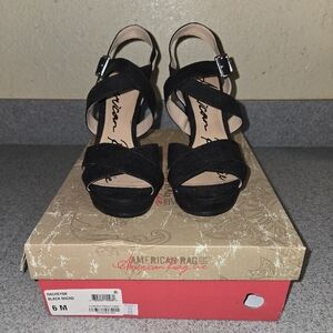 Black American Rag wedges size 6